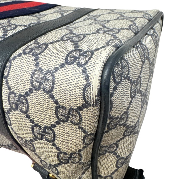 Gucci vintage blue canvas and leather Boston bag BEAUTIFUL - Picture 10 of 16